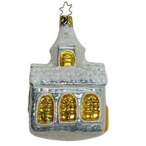Silver and Gold Holiday Church Ornament